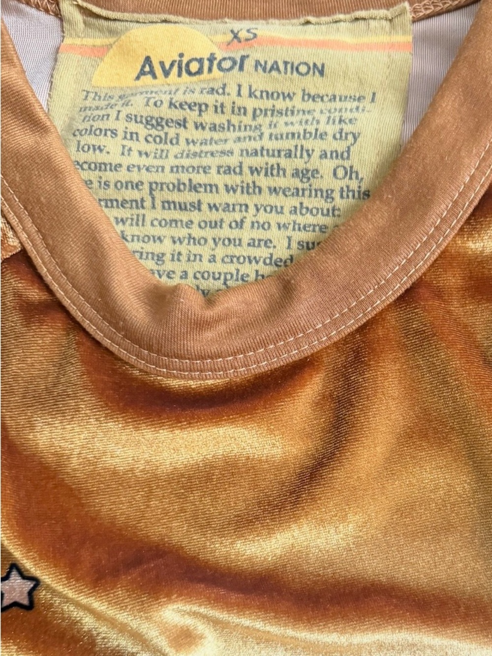 SUPER RARE 💎 Aviator Nation Celestial Galaxy Velour Crew neck Women’s size XS ! - Picture 2 of 5